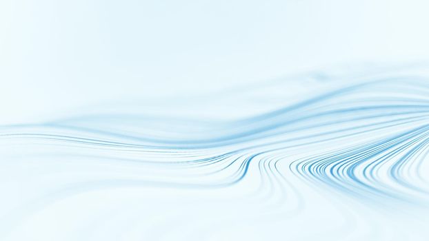 Blue abstract wave on white background.