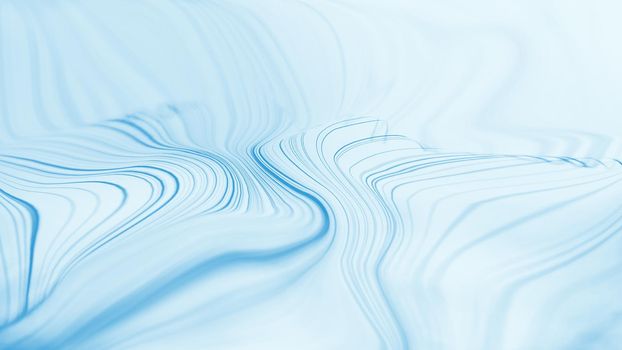 Blue abstract wave on white background.