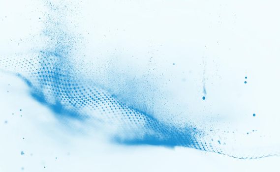 Blue abstract wave on white background.