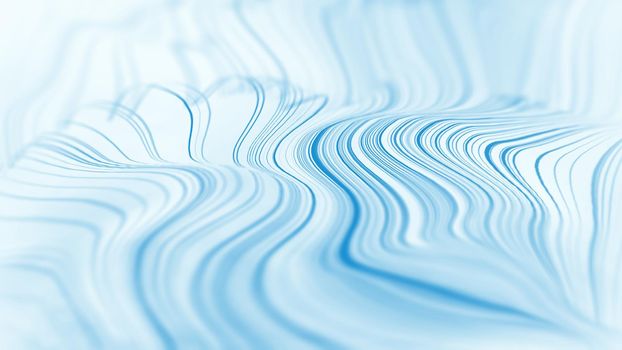 Blue abstract wave on white background.