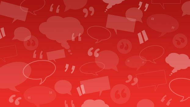 Speech and thought bubbles with quote marks suitable as a background illustration for client / customers testimonials or comments or quotes