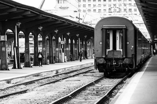 Train at Bucharest North Railway Station (Gara de Nord Bucharest) Romania, 2022