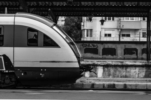 Train at Bucharest North Railway Station (Gara de Nord Bucharest) Romania, 2022