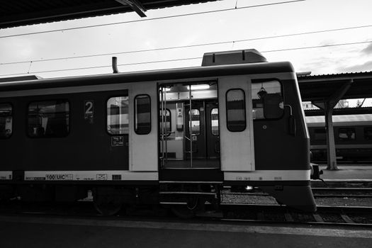 Train at Bucharest North Railway Station (Gara de Nord Bucharest) Romania, 2022