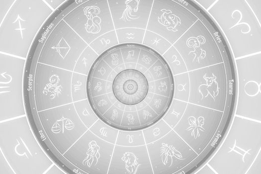 Astrology and alchemy sign background illustration - white