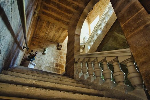 Traditional Maltese staircase in an old palazzo