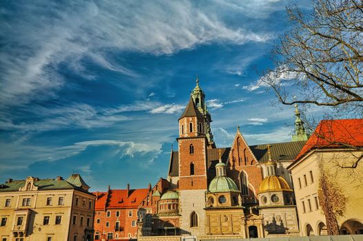 Historic royal Wawel castle in Krakow Poland