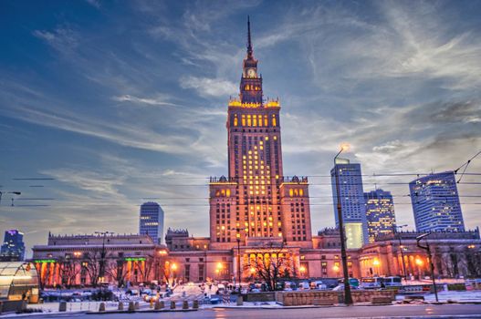 Warsaw or Warszawa city in Poland with rich history and historical buildings