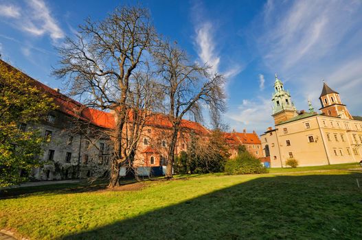 Historic royal Wawel castle in Krakow Poland