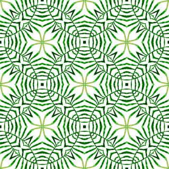 Textile ready gorgeous print, swimwear fabric, wallpaper, wrapping. Green comely boho chic summer design. Exotic seamless pattern. Summer exotic seamless border.