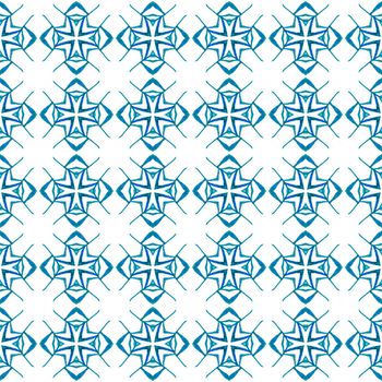 Oriental arabesque hand drawn border. Blue outstanding boho chic summer design. Arabesque hand drawn design. Textile ready grand print, swimwear fabric, wallpaper, wrapping.
