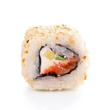 Maki sushi, roll isolated on white