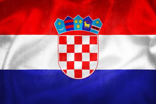 Grunge 3D illustration of Croatia flag, concept of Croatia 