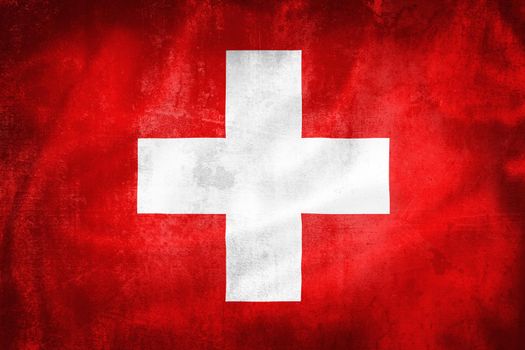 Grunge 3D illustration of Switzerland flag, concept of Switzerland 