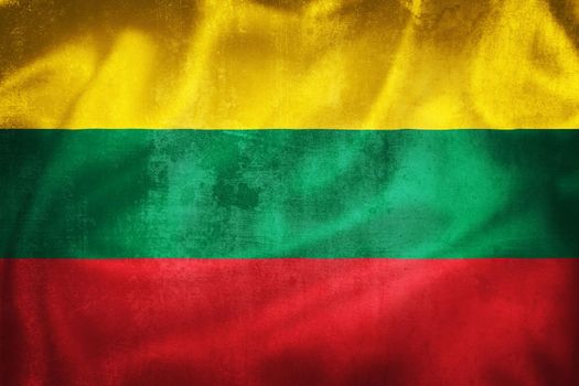 Grunge 3D illustration of Lithuania flag, concept of Lithuania 