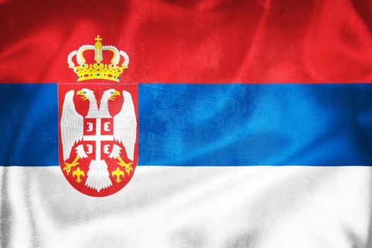 Grunge 3D illustration of Serbia flag, concept of Serbia 
