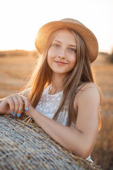 Portrait of a positive young female