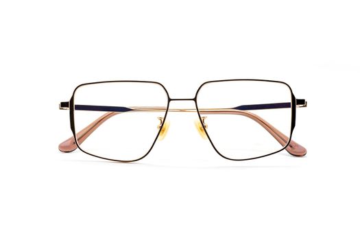Image of modern fashionable spectacles isolated on white background, Eyewear, Glasses.