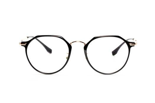 Image of modern fashionable spectacles isolated on white background, Eyewear, Glasses.