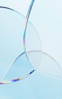 Transparent curve glass, 3d rendering. Computer digital drawing.