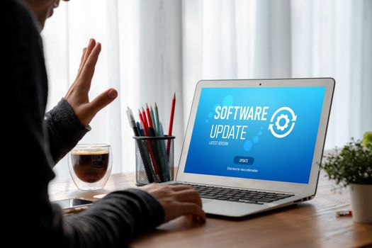 Software update on computer for modish version of device software upgrade