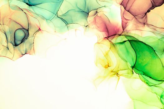 Marble ink abstract art from exquisite original painting for abstract background . Painting was painted on high quality paper texture to create smooth marble background pattern of ombre alcohol ink .