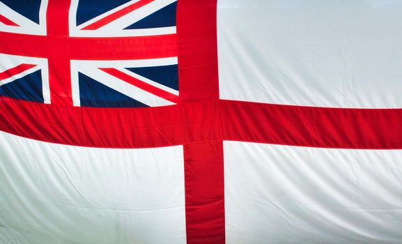White Ensign, or St George's Ensign flag, showing the England flag with the Union Jack in one corner