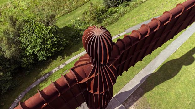 The Angel of the North is a contemporary sculpture by Antony Gormley, located in Gateshead, Tyne and Wear, England, built in 1996 and the largest angel statue in the world.