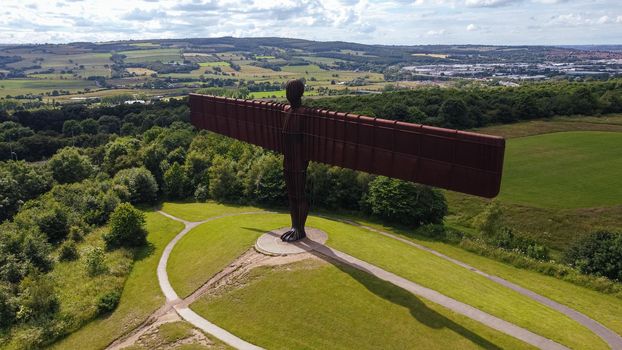 The Angel of the North is a contemporary sculpture by Antony Gormley, located in Gateshead, Tyne and Wear, England, built in 1996 and the largest angel statue in the world.