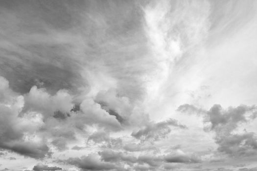 Black and white sky. The background of nature. A mystical sky before a thunderstorm