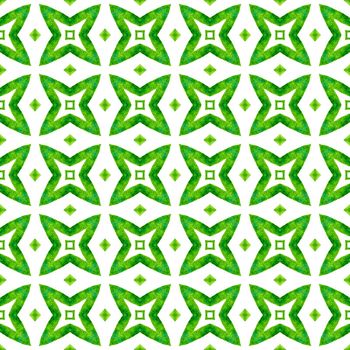 Summer exotic seamless border. Green juicy boho chic summer design. Exotic seamless pattern. Textile ready trending print, swimwear fabric, wallpaper, wrapping.