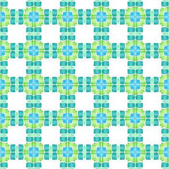 Textile ready delightful print, swimwear fabric, wallpaper, wrapping. Green vibrant boho chic summer design. Mosaic seamless pattern. Hand drawn green mosaic seamless border.