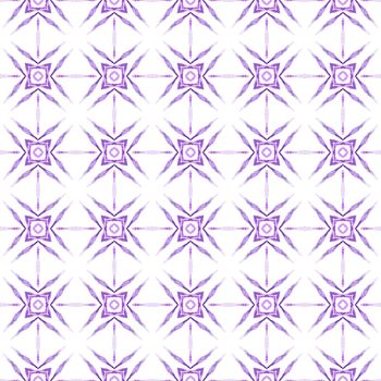 Chevron watercolor pattern. Purple authentic boho chic summer design. Textile ready Actual print, swimwear fabric, wallpaper, wrapping. Green geometric chevron watercolor border.