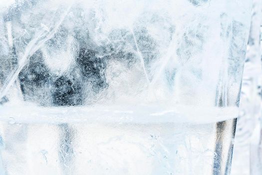 ice background, blue frozen texture