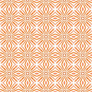 Textile ready fancy print, swimwear fabric, wallpaper, wrapping. Orange ecstatic boho chic summer design. Tropical seamless pattern. Hand drawn tropical seamless border.