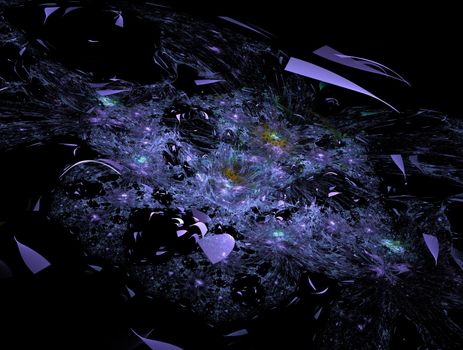Imaginatory lush fractal texture image abstract background