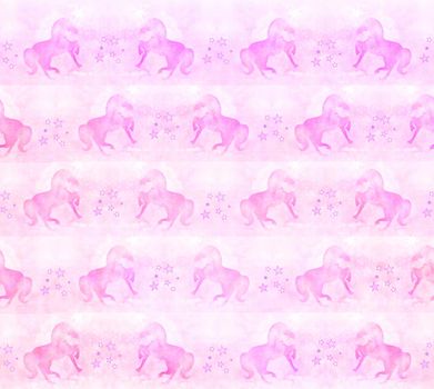 Unicorn - pastel pink pattern