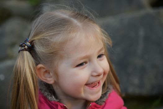 Portrait of Laughing cute girl of 4 years old