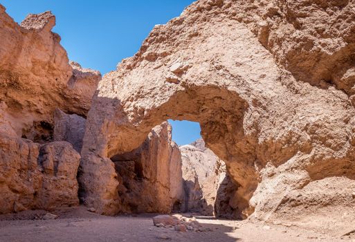 Natural Bridge Trail in Death Valley, California, on a sunny day