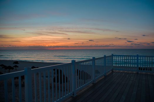 Dawn in the Caribbean Sea morning