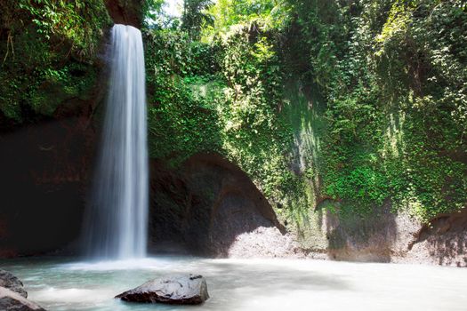 Picture of nature and beautiful Tibumana waterfall in bali