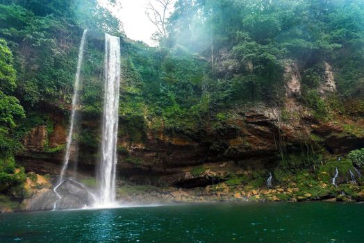 The Misol Ha waterfall, located in Palenque