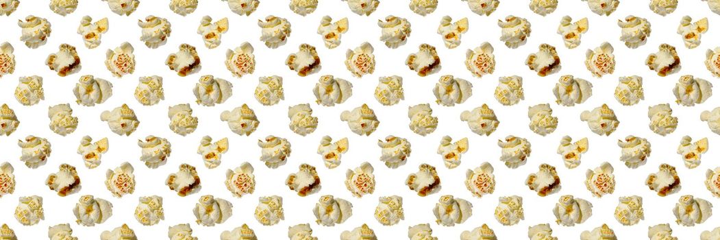 Rich collection of popcorn, isolated on white background. popcorn isolated.