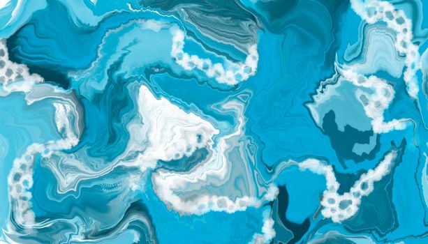 Fluid art blue and white abstract colorful background acrylic paint wallpaper