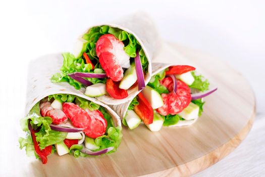 Healthy Vegetarian Salad Tortilla wraps