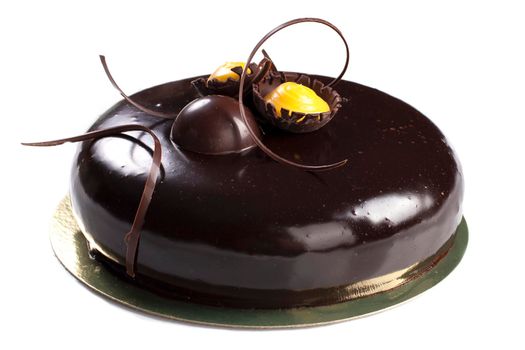 Pastry: Brownie. Chocolate Cake with caramel and glaze
