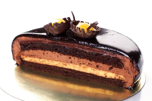 Pastry: Brownie. Chocolate Cake with caramel and glaze