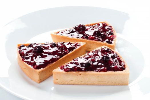 Fruit Cake. Cheesecake with fresh currant - Stock image