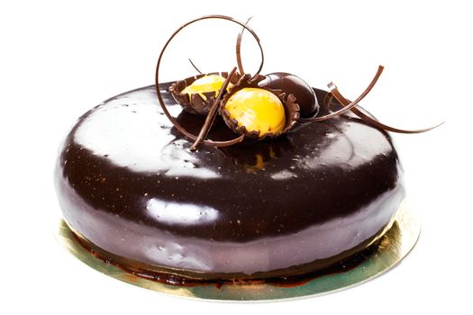 Pastry: Brownie. Chocolate Cake with caramel and glaze