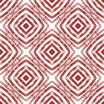 Chevron stripes design. Wine red symmetrical kaleidoscope background. Geometric chevron stripes pattern. Textile ready sublime print, swimwear fabric, wallpaper, wrapping.